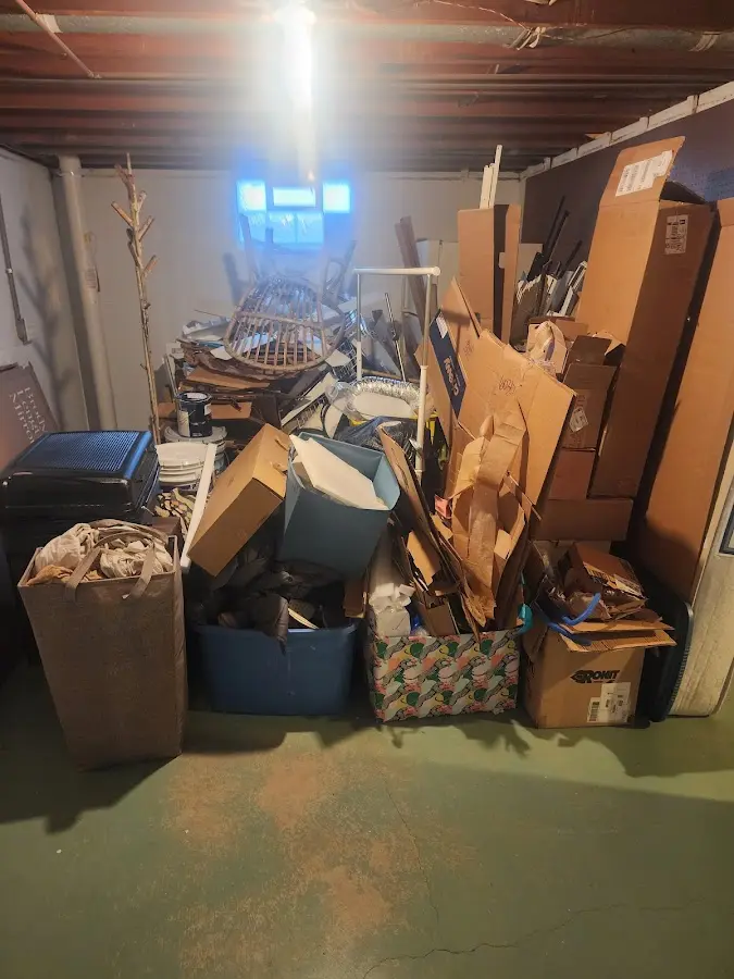 Roll-off dumpster container at job site for Concrete Dumpster Rental in Delaware